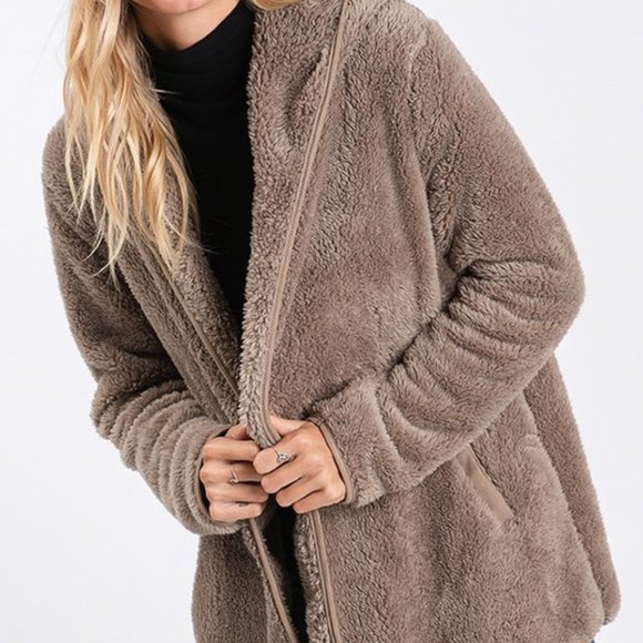 Restocked! Cozy Teddy Bear Hooded Knit Cardigan - Picture 8 of 8